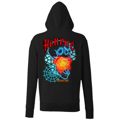 Hellfire Tattoo Club - Neon Skull Hoodie