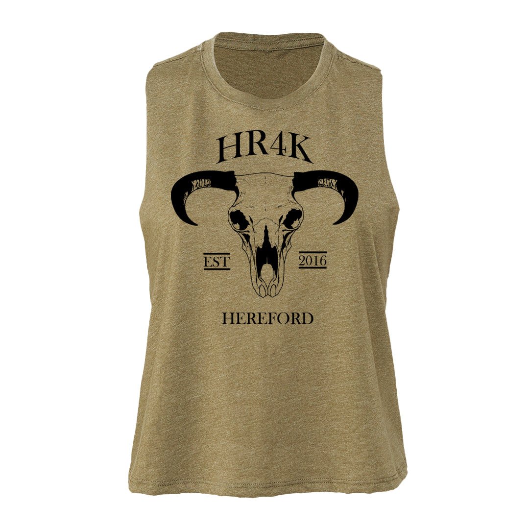 HR4K - HR4K Mid West Bull Skull - Ladies Cropped Vest