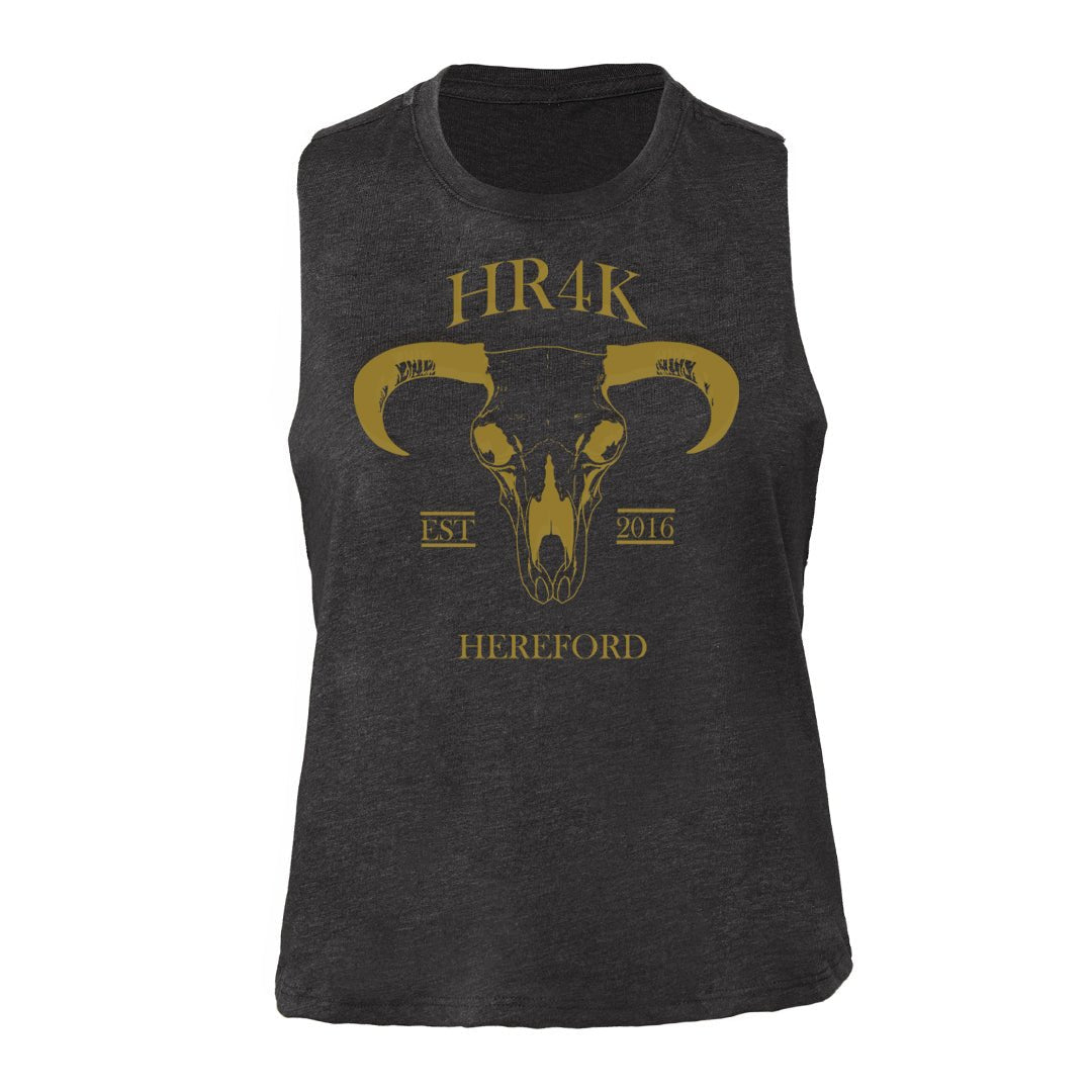 HR4K - HR4K Mid West Bull Skull - Ladies Cropped Vest