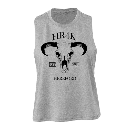 HR4K - HR4K Mid West Bull Skull - Ladies Cropped Vest