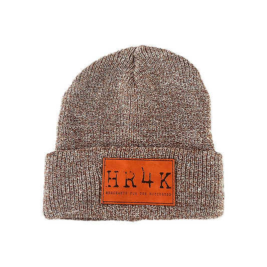 HR4K - Leather Patch Beanie