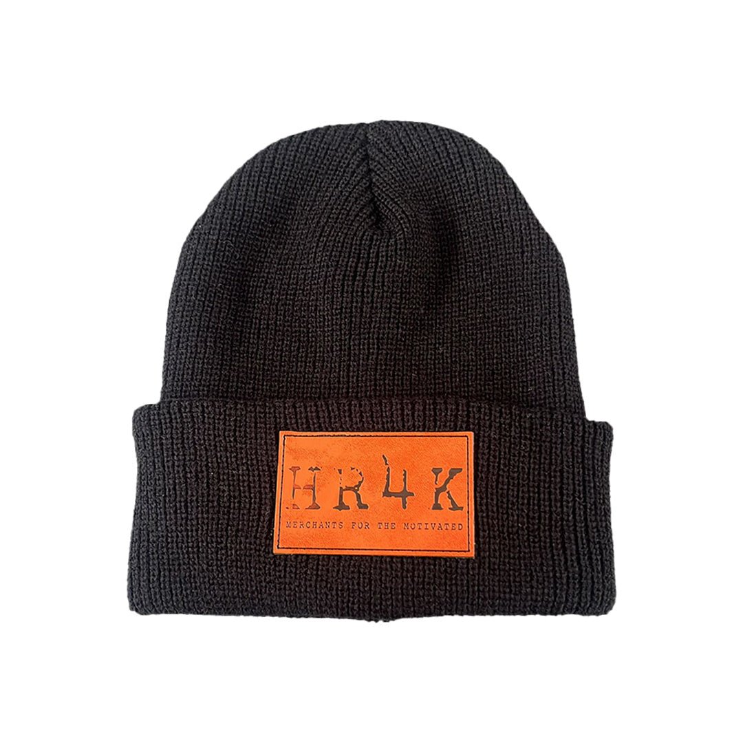 HR4K - Leather Patch Beanie